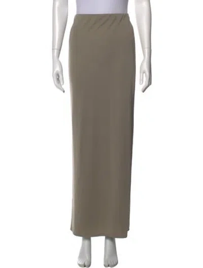 Pre-owned Helsa Long Skirt In Green