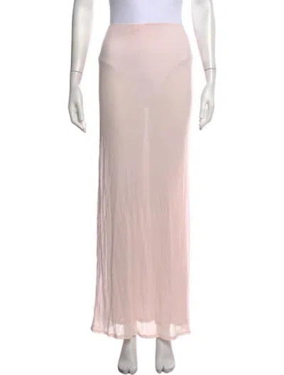 Pre-owned Helsa Long Skirt In Pink
