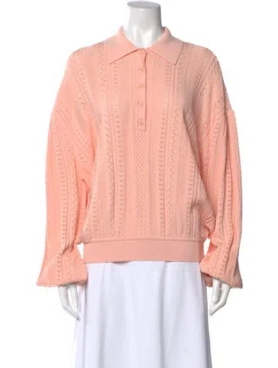Pre-owned Helsa Long Sleeve Top In Pink