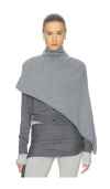 Helsa Loxley Asymmetric Cape In Gray