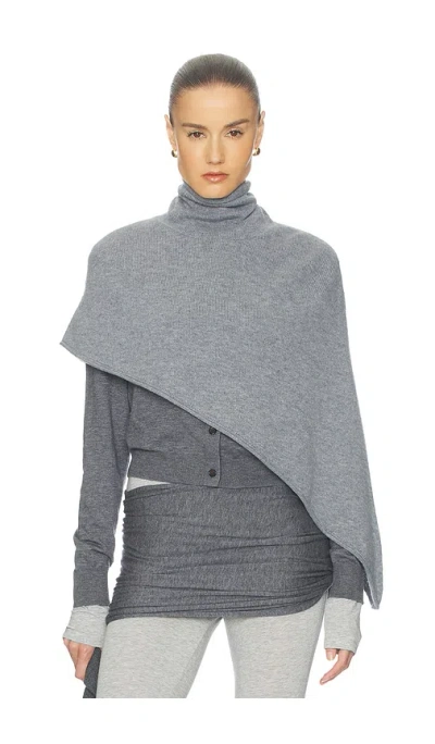 Helsa Loxley Asymmetric Cape In Gray