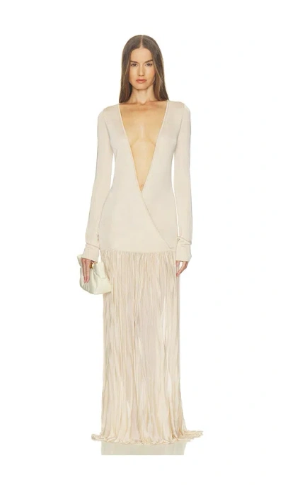 Helsa Luchia Knit Gown In Neutral