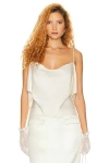 Helsa Luna Cowl Top In Ivory