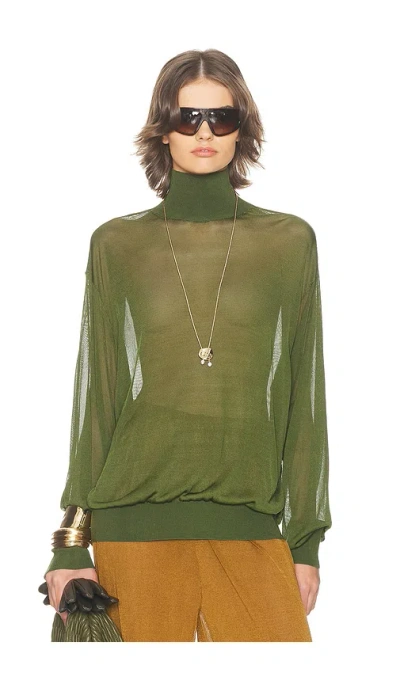 Helsa Madeira Turtleneck In Green
