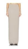 Helsa Matte Jersey Slim Skirt In Grey