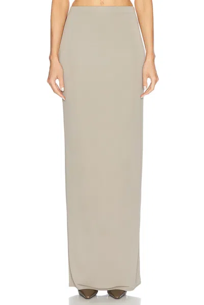 Helsa Matte Jersey Slim Skirt In Oyster