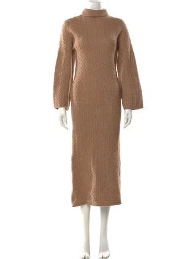 Pre-owned Helsa Merino Wool Long Dress In Neutral