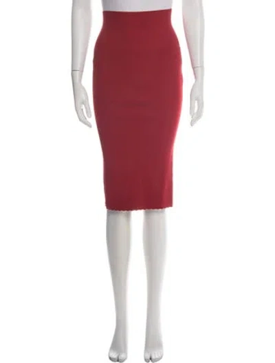 Pre-owned Helsa Midi Length Skirt In Orange