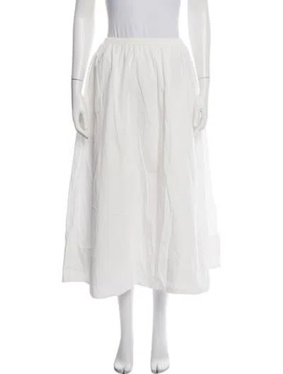 Pre-owned Helsa Midi Length Skirt In White