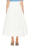 Helsa Midi Wrap Skirt In White