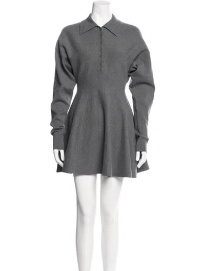 Pre-owned Helsa Mini Dress In Gray