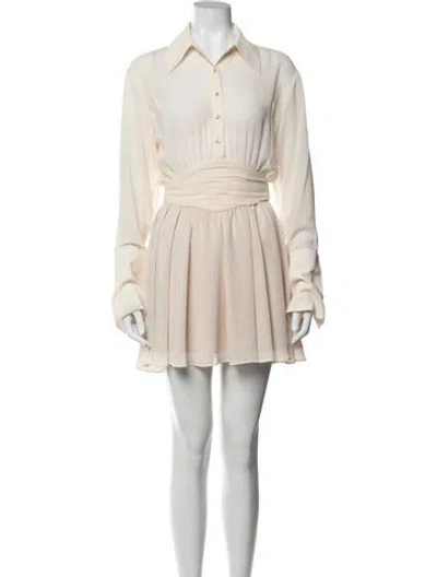 Pre-owned Helsa Mini Dress In Neutrals