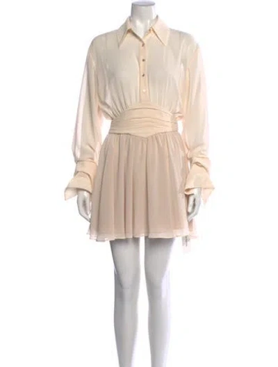Pre-owned Helsa Mini Dress In Neutrals