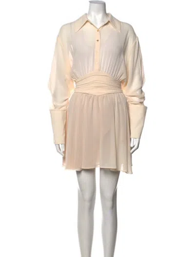 Pre-owned Helsa Mini Dress In Neutrals