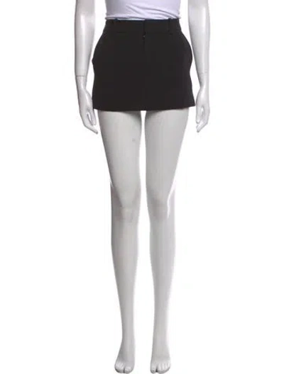 Pre-owned Helsa Mini Skirt In Black