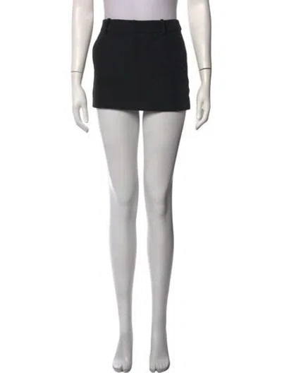 Pre-owned Helsa Mini Skirt In Black