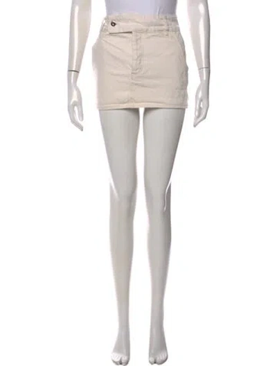 Pre-owned Helsa Mini Skirt In Metallic/pink