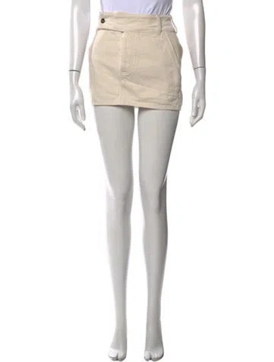 Pre-owned Helsa Mini Skirt In Metallic/pink