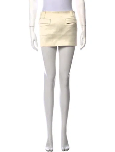 Pre-owned Helsa Mini Skirt In Metallic/pink