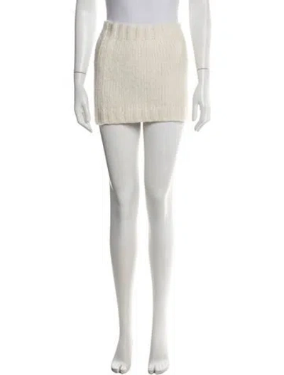 Pre-owned Helsa Mini Skirt In Metallic/pink