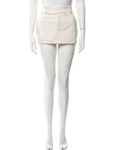 Pre-owned Helsa Mini Skirt In Metallic/pink