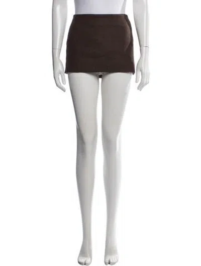 Pre-owned Helsa Mini Skirt In Metallic/pink