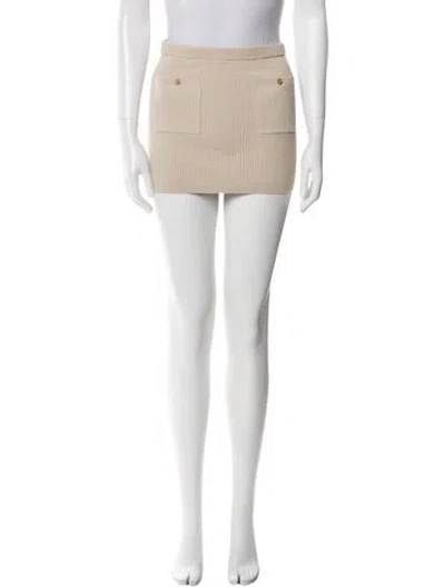 Pre-owned Helsa Mini Skirt In Neutral