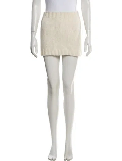 Pre-owned Helsa Mini Skirt In Neutral