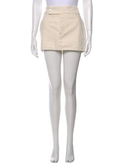 Pre-owned Helsa Mini Skirt In Neutral