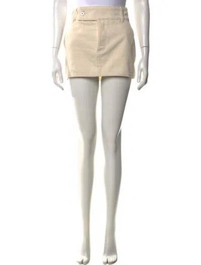 Pre-owned Helsa Mini Skirt In Neutrals