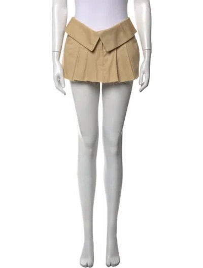 Pre-owned Helsa Mini Skirt In Neutrals