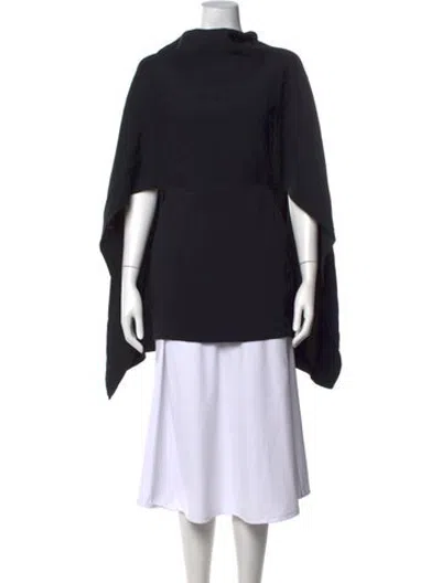 Pre-owned Helsa Mock Neck Long Dress In Black