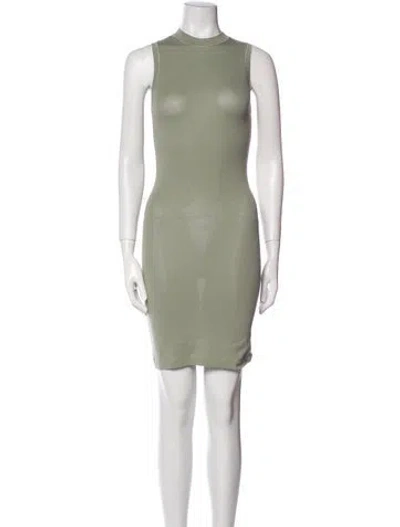 Pre-owned Helsa Mock Neck Mini Dress W/ Tags In Green