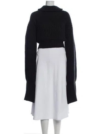Pre-owned Helsa Mock Neck Sweater In Black