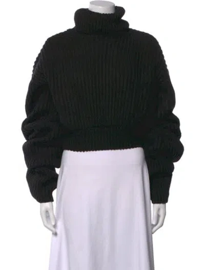Pre-owned Helsa Mock Neck Sweater In Black