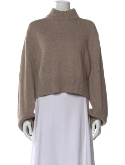 Pre-owned Helsa Mock Neck Sweater In Neutral