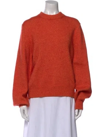 Pre-owned Helsa Mock Neck Sweater In Orange