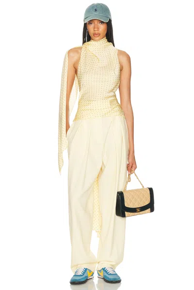 Helsa Natasha Silk Halter In Transparent
