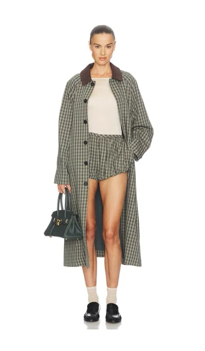Helsa Novelty Trench In Green