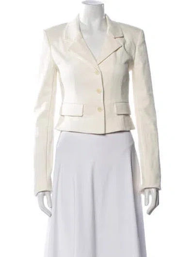 Pre-owned Helsa Nylon Blazer In White