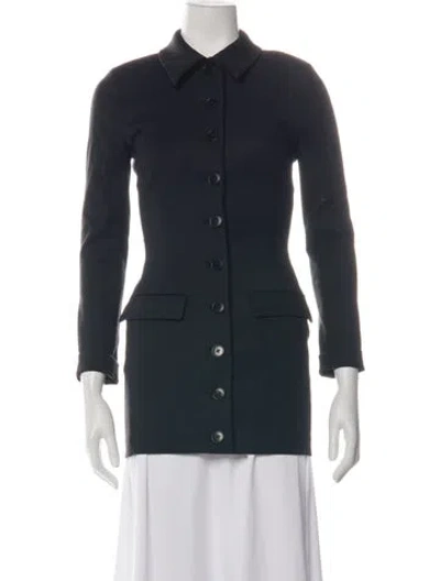 Pre-owned Helsa Nylon Coat In Blue