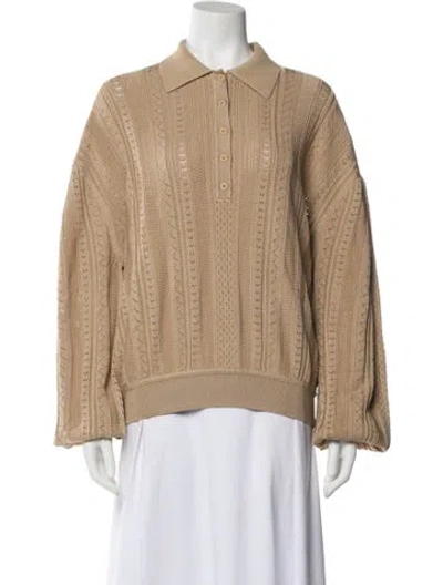 Pre-owned Helsa Nylon Sweater In Neutral