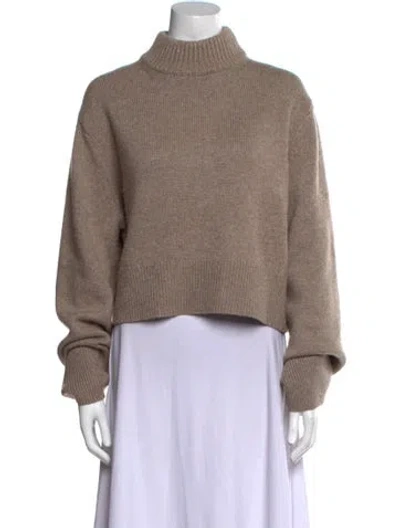 Pre-owned Helsa Nylon Turtleneck Sweater In Neutral