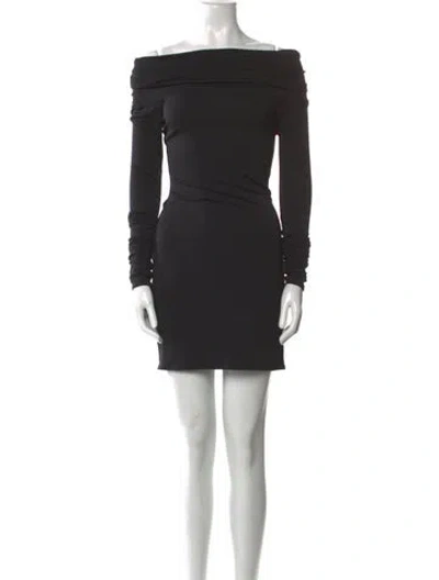 Pre-owned Helsa Off-the-shoulder Mini Dress W/ Tags In Black