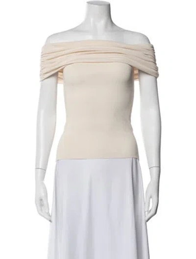 Pre-owned Helsa Off-the-shoulder Sleeveless Top W/ Tags In Neutral