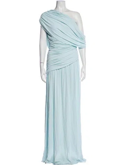 Pre-owned Helsa One-shoulder Long Dress W/ Tags In Blue
