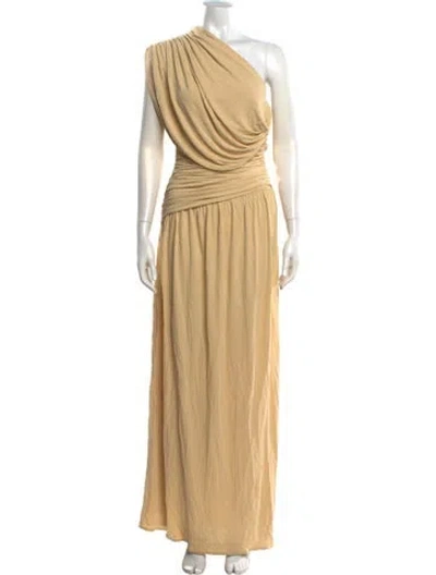 Pre-owned Helsa One-shoulder Long Dress W/ Tags In Neutrals