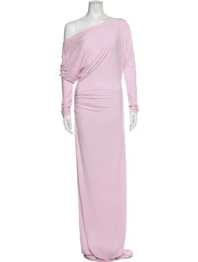 Pre-owned Helsa One-shoulder Long Dress W/ Tags In Pink