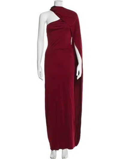 Pre-owned Helsa One-shoulder Long Dress W/ Tags In Red