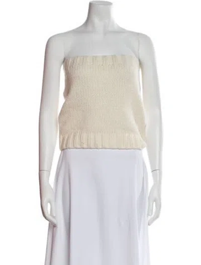 Pre-owned Helsa One-shoulder Sweater In Neutral
